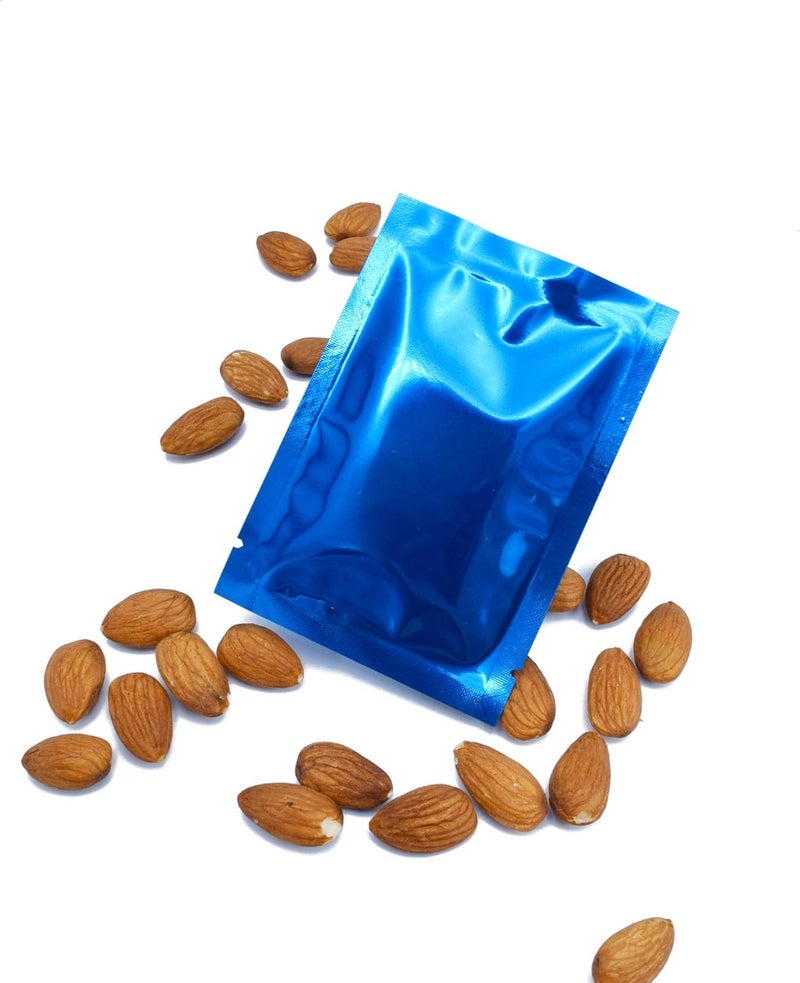 QQ Studio 100 PCS Metallic Mylar Foil Open Top Sealable Bags (8x12cm(3.1x4.7"), 100x Dark Blue) - Image 3